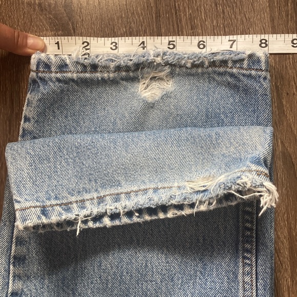 Mens Pre Owned Members Mark Distressed Blue Jeans 38x30 - Picture 9 of 11